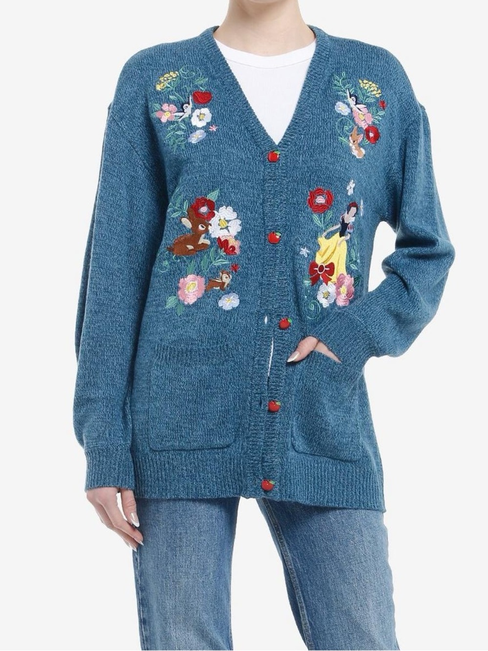 Disney Snow White And The Seven Dwarfs Flowers & Animals Cardigan Hot Topic